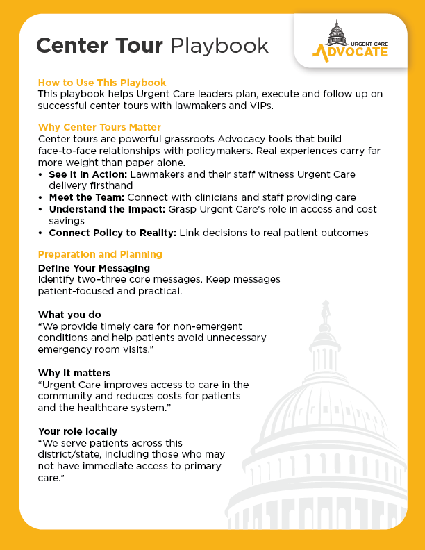 Site Visit Toolkit – Urgent Care Association