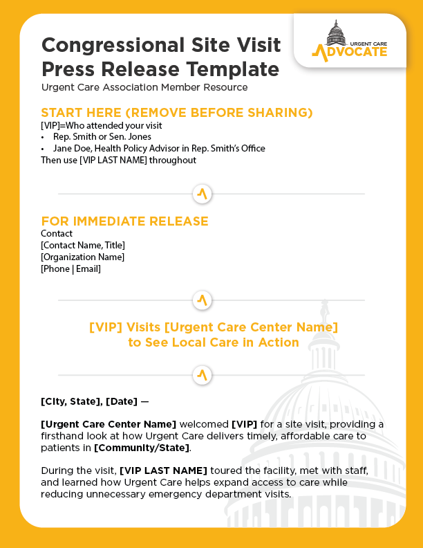 Site Visit Toolkit – Urgent Care Association